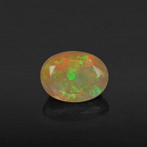 0,98 ctw natürlicher mehrfarbiger Opal, Transparent, Transparent / Lichtdurchlässig
