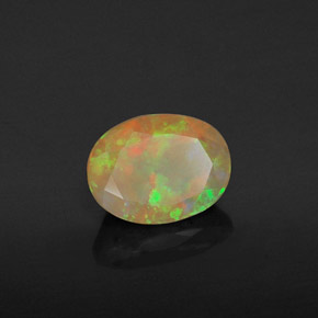 0,98 ctw natürlicher mehrfarbiger Opal, Transparent, Transparent / Lichtdurchlässig