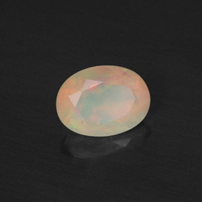 0,88 ctw natürlicher mehrfarbiger Opal, Transparent, Transparent / Lichtdurchlässig