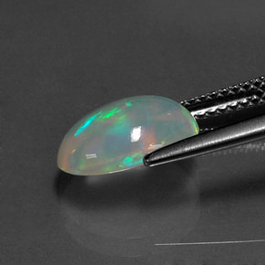 1,72 ctw natürlicher mehrfarbiger Opal, Oval Schliff, Transparent