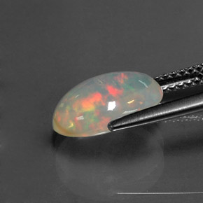 2,01 ctw natürlicher mehrfarbiger Opal, Oval Schliff, Transparent