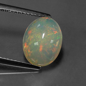 2,19 ctw natürlicher mehrfarbiger Opal, Transparent, Transparent / Lichtdurchlässig