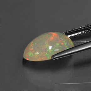 2,19 ctw natürlicher mehrfarbiger Opal, Transparent, Transparent / Lichtdurchlässig