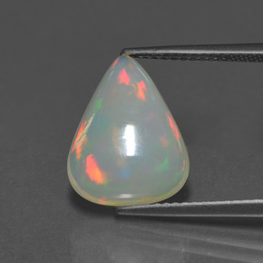 3,53 ctw natürlicher weißer Opal, Birnenform, Transparent