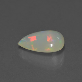 3,53 ctw natürlicher weißer Opal, Birnenform, Transparent