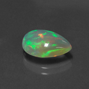 2,08 ctw natürlicher mehrfarbiger Opal, Birnenform, Transparent