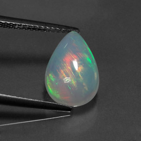 1,92 ctw natürlicher mehrfarbiger Opal, Birnenform, Transparent