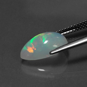 1,92 ctw natürlicher mehrfarbiger Opal, Birnenform, Transparent