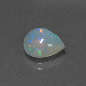 2,00 ctw natürlicher mehrfarbiger Opal, Birnenform, Transparent