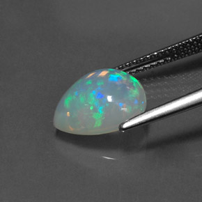 2,00 ctw natürlicher mehrfarbiger Opal, Birnenform, Transparent