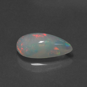 2,18 ctw natürlicher mehrfarbiger Opal, Birnenform, Transparent