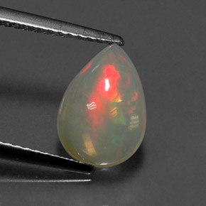 1,80 ctw natürlicher mehrfarbiger Opal, Birnenform, Transparent