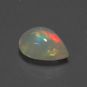 1,80 ctw natürlicher mehrfarbiger Opal, Birnenform, Transparent
