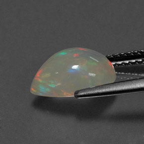 1,80 ctw natürlicher mehrfarbiger Opal, Birnenform, Transparent