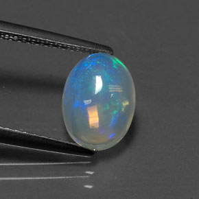 1,44 ctw natürlicher mehrfarbiger Opal, Oval Schliff, Transparent