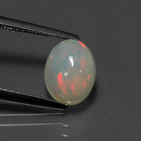1,38 ctw natürlicher mehrfarbiger Opal, Transparent, Transparent / Lichtdurchlässig
