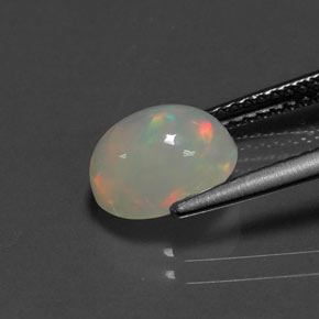 1,38 ctw natürlicher mehrfarbiger Opal, Transparent, Transparent / Lichtdurchlässig