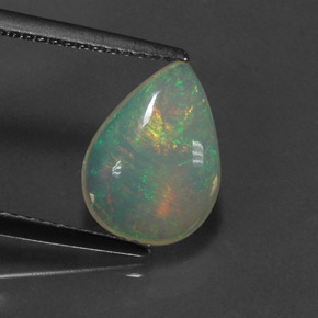 1,72 ctw natürlicher mehrfarbiger Opal, Transparent, Transparent / Lichtdurchlässig