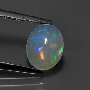 1,11 ctw natürlicher mehrfarbiger Opal, Oval Schliff, Transparent