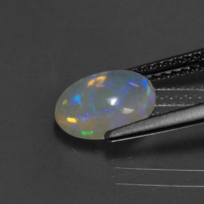 1,11 ctw natürlicher mehrfarbiger Opal, Oval Schliff, Transparent