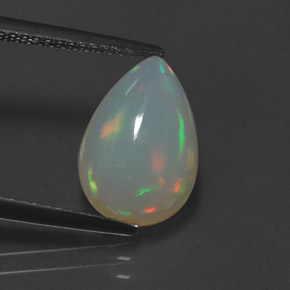2,66 ctw natürlicher mehrfarbiger Opal, Transparent, Transparent / Lichtdurchlässig
