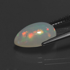 2,66 ctw natürlicher mehrfarbiger Opal, Transparent, Transparent / Lichtdurchlässig