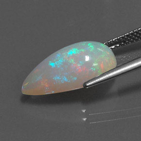 4,05 ctw natürlicher mehrfarbiger Opal, Transparent, Transparent / Lichtdurchlässig