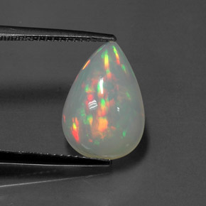 3,12 ctw natürlicher mehrfarbiger Opal, Transparent, Transparent / Lichtdurchlässig