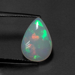 2,21 ctw natürlicher mehrfarbiger Opal, Transparent, Transparent / Lichtdurchlässig