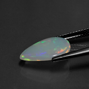 2,21 ctw natürlicher mehrfarbiger Opal, Transparent, Transparent / Lichtdurchlässig