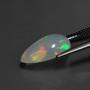 2,78 ctw natürlicher mehrfarbiger Opal, Transparent, Transparent / Lichtdurchlässig