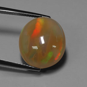 9,93 ctw natürlicher mehrfarbiger Opal, Oval Schliff, Lichtdurchlässig