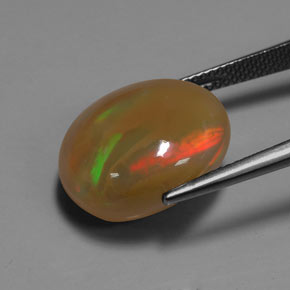 9,93 ctw natürlicher mehrfarbiger Opal, Oval Schliff, Lichtdurchlässig