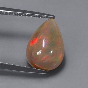 3,85 ctw natürlicher mehrfarbiger Opal, Transparent, Transparent / Lichtdurchlässig