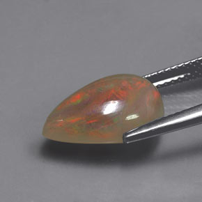 3,85 ctw natürlicher mehrfarbiger Opal, Transparent, Transparent / Lichtdurchlässig