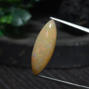 4,19 ctw natürlicher mehrfarbiger Opal, Transparent, Transparent / Lichtdurchlässig
