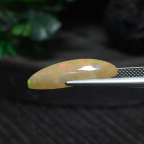 4,19 ctw natürlicher mehrfarbiger Opal, Transparent, Transparent / Lichtdurchlässig