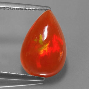 4,22 ctw natürlicher mehrfarbiger Opal, Birnenform, Transparent
