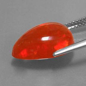 4,22 ctw natürlicher mehrfarbiger Opal, Birnenform, Transparent