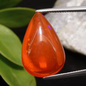 9,93 ctw natürlicher orangefarbener Opal, Birnenform, Transparent