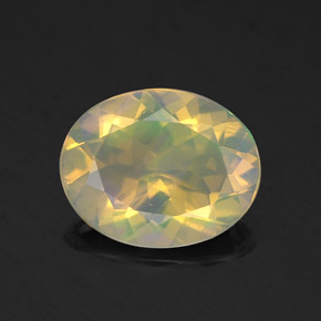 1,33 ctw natürlicher mehrfarbiger Opal, Oval Schliff, Transparent