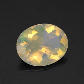 1,33 ctw natürlicher mehrfarbiger Opal, Oval Schliff, Transparent