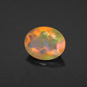 1,56 ctw natürlicher mehrfarbiger Opal, Oval Schliff, Transparent