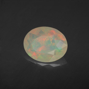 1,46 ctw natürlicher mehrfarbiger Opal, Oval Schliff, Transparent