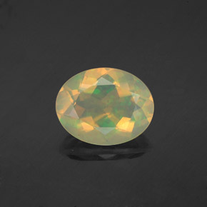1,64 ctw natürlicher mehrfarbiger Opal, Oval Schliff, Transparent