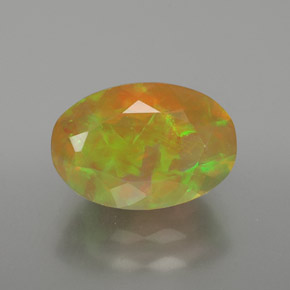 1,84 ctw natürlicher mehrfarbiger Opal, Oval Schliff, Transparent