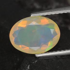 1,53 ctw natürlicher mehrfarbiger Opal, Oval Schliff, Transparent