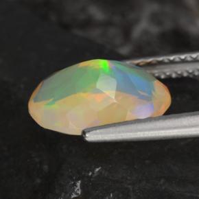 1,53 ctw natürlicher mehrfarbiger Opal, Oval Schliff, Transparent