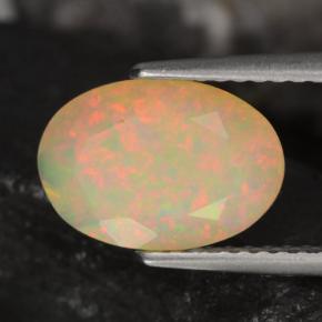 1,51 ctw natürlicher mehrfarbiger Opal, Oval Schliff, Lichtdurchlässig