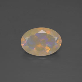 1,63 ctw natürlicher mehrfarbiger Opal, Oval Schliff, Transparent